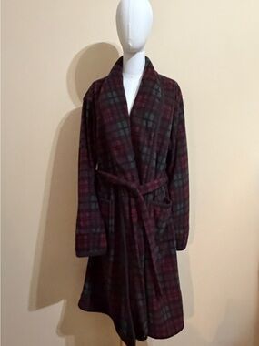 Vintage L.L. Bean Men’s Scotch‎ Plaid Flannel Robe - Size Medium